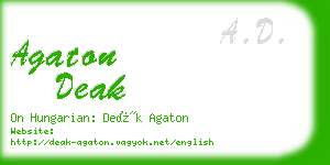 agaton deak business card